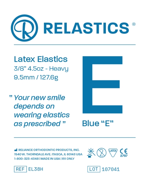 Relastics™ Intraorale Elastics, Latex, Durchmesser 3/8" = 9,5 mm