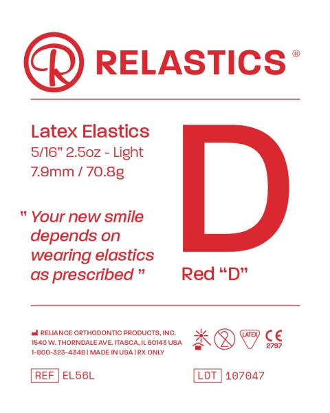 Relastics™ Intraorale Elastics, Latex, Durchmesser 5/16" = 7,9 mm